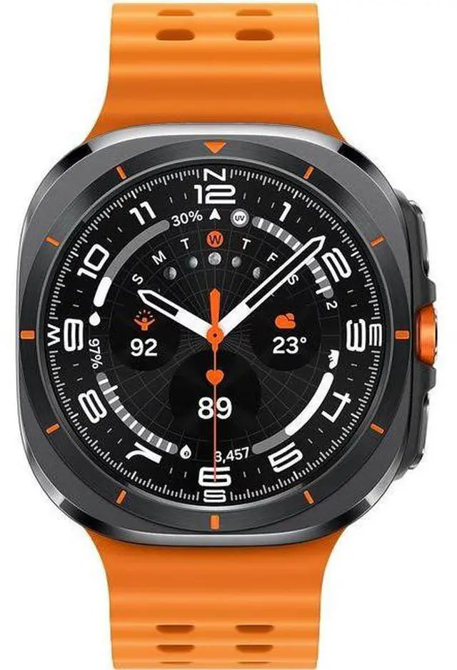 Main image of Samsung Galaxy Watch Ultra - 32GB - 47mm - Titanium Gray - Titanium - Orange - Marine Band - Silicone - Excellent (Grade A)