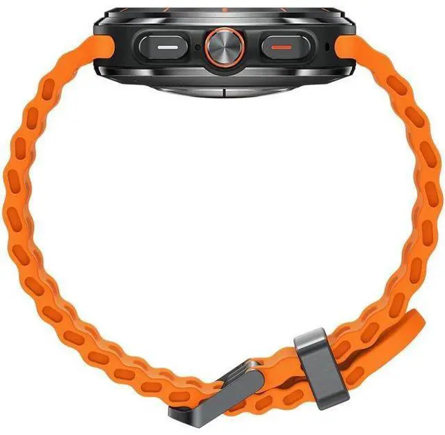 Alt view image 5 of 6 - Samsung Galaxy Watch Ultra - 32GB - 47mm - Titanium Gray - Titanium - Orange - Marine Band - Silicone - Excellent (Grade A)