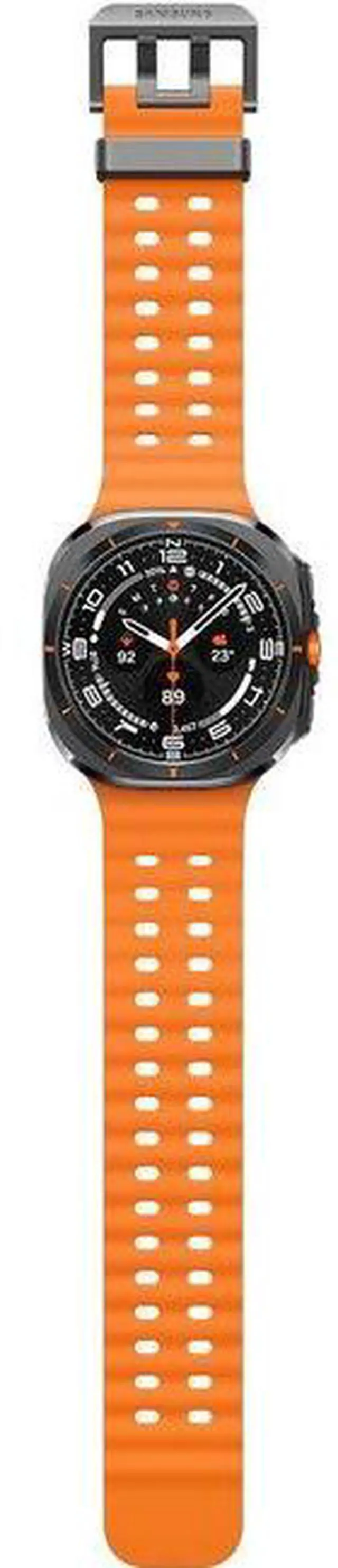 Alt view image 6 of 6 - Samsung Galaxy Watch Ultra - 32GB - 47mm - Titanium Gray - Titanium - Orange - Marine Band - Silicone - Excellent (Grade A)