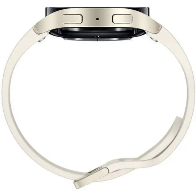 Alt view image 4 of 5 - Samsung  Galaxy Watch6 - 16GB - Cream-Aluminum-Sports Band-Cream - Bluetooth + LTE - 40mm - Cream - Aluminum - Cream - Sports Band - Fluoroelastomer - Acceptable (Grade C)