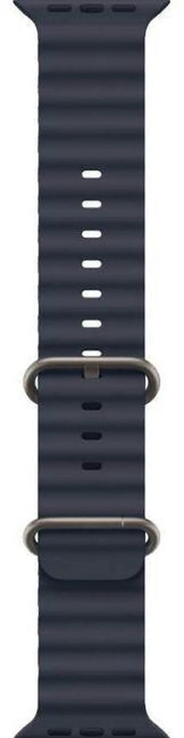 Alt view image 3 of 3 - Apple  Watch Ultra 2 - 64GB - Cellular + GPS - 49mm - Titanium - Titanium - Navy - Ocean Band - One Size - Rubber - Premium