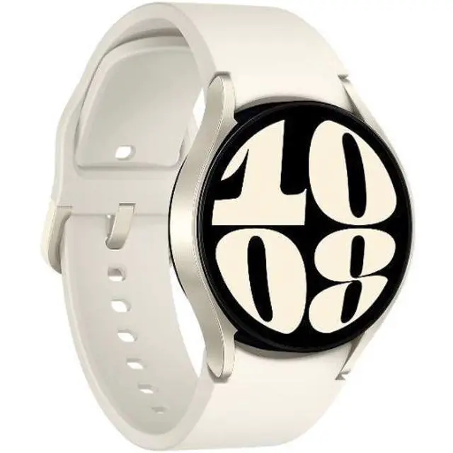 Alt view image 3 of 5 - Samsung  Galaxy Watch6 - 16GB - Cream-Aluminum-Sports Band-Cream - Bluetooth + LTE - 40mm - Cream - Aluminum - Cream - Sports Band - Fluoroelastomer - Good (Grade B)