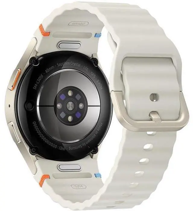 Alt view image 4 of 6 - Samsung Galaxy Watch7 - 32GB - Bluetooth + LTE - 40mm - Cream - Aluminum - Cream - Sport Band - Silicone - Premium
