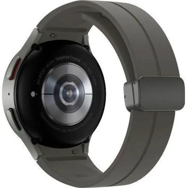 Alt view image 5 of 5 - Samsung  Galaxy Watch5 - 16GB - Gray-Pro (Titanium)-D-Buckle Band-Gray - Bluetooth - 45mm - Gray - Pro (Titanium) - Gray - D-Buckle Band - Fluoroelastomer - Good (Grade B)