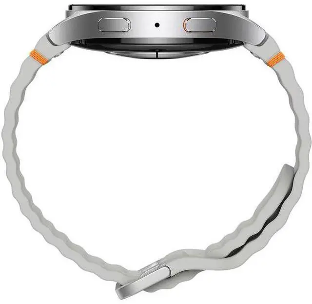 Alt view image 5 of 6 - Samsung Galaxy Watch7 - 32GB - Bluetooth - 44mm - Silver - Aluminum - Silver - Sport Band - Silicone - Premium