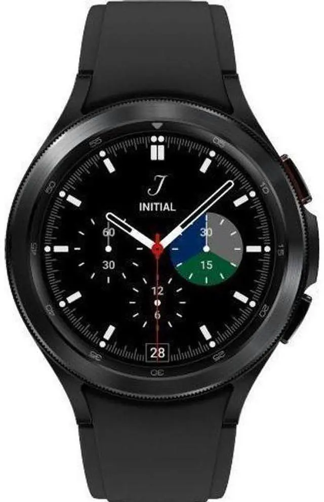 Main image of Samsung Galaxy Watch4 - 16GB - Bluetooth + LTE - 42mm - Black - Classic (Stainless Steel) - Black - Sport Band - Fluoroelastomer - Good (Grade B)
