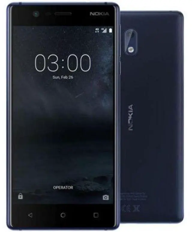 Main image of Nokia  3 - 16GB - Tempered Blue - Single Sim - Verizon Locked - Premium