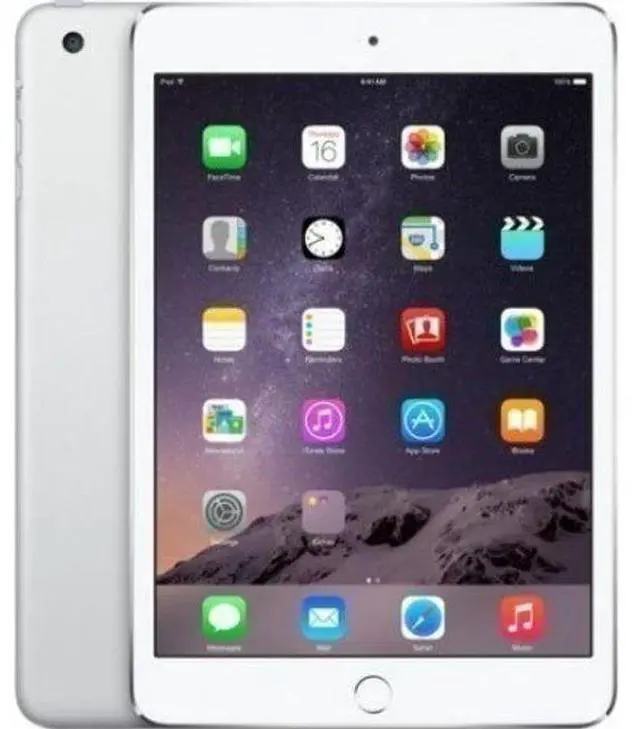 Main image of Apple iPad Mini 3 (2014) - 128GB - Silver - Cellular + WiFi - 7.9 Inch - Excellent (Grade A)