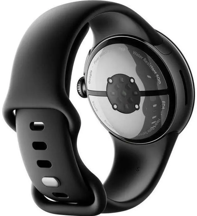 Alt view image 4 of 5 - Google  Pixel Watch 2 - 32GB - Bluetooth - 1.2 inch - Matte Black - Aluminum - Obsidian - Active Band - Fluoroelastomer - Excellent (Grade A)