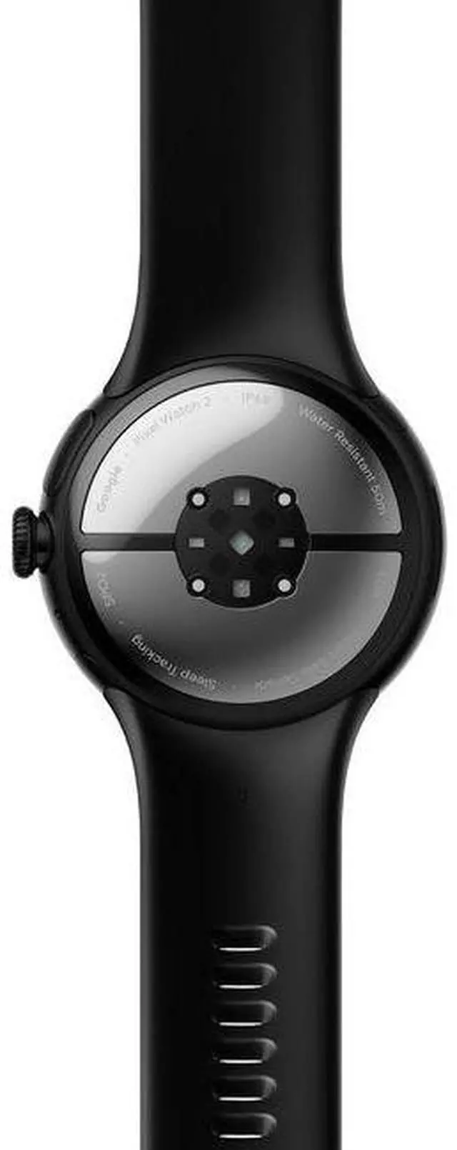 Alt view image 5 of 5 - Google  Pixel Watch 2 - 32GB - Bluetooth + LTE - 1.2 inch - Matte Black - Aluminum - Obsidian - Active Band - Fluoroelastomer - Premium