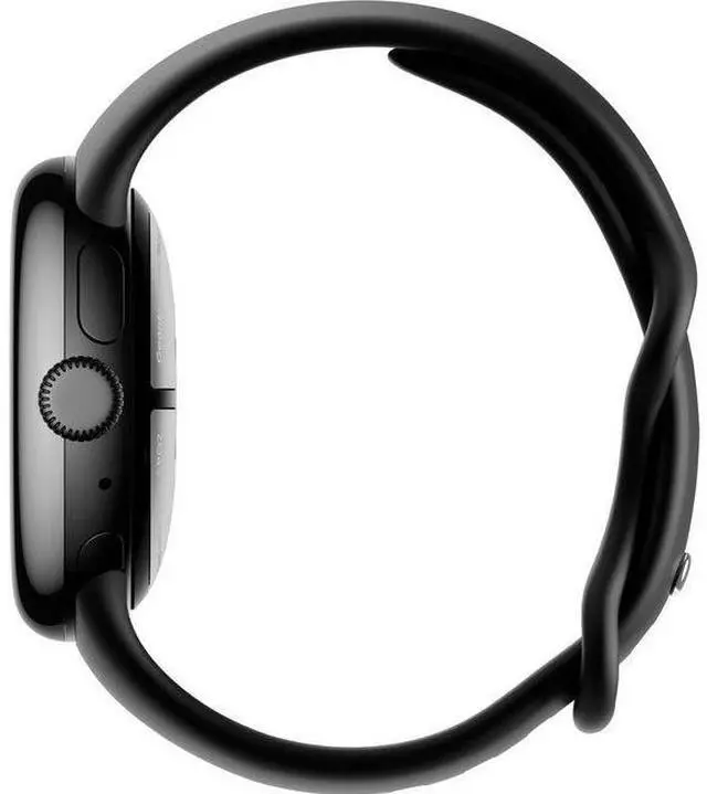 Alt view image 3 of 5 - Google  Pixel Watch 2 - 32GB - Bluetooth + LTE - 1.2 inch - Matte Black - Aluminum - Obsidian - Active Band - Fluoroelastomer - Premium