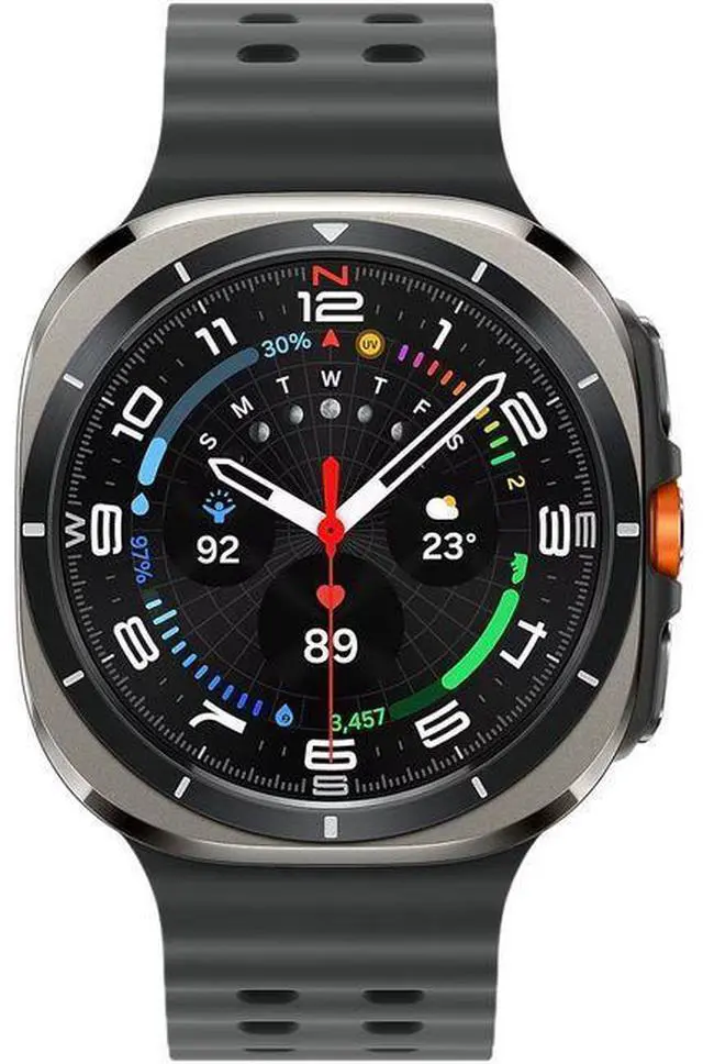 Main image of Samsung Galaxy Watch Ultra - 32GB - 47mm - Titanium Silver - Titanium - Dark Grey - Marine Band - Silicone - Good (Grade B)