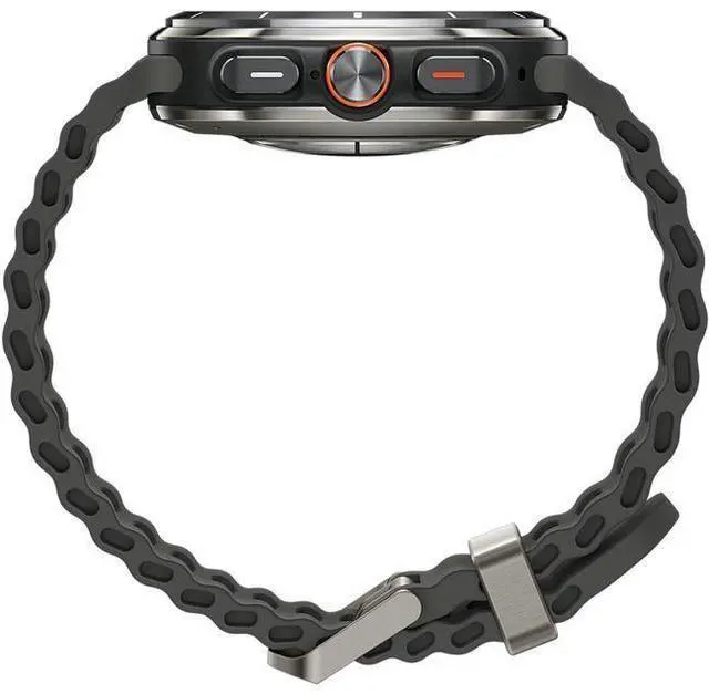 Alt view image 5 of 6 - Samsung Galaxy Watch Ultra - 32GB - 47mm - Titanium Silver - Titanium - Dark Grey - Marine Band - Silicone - Good (Grade B)