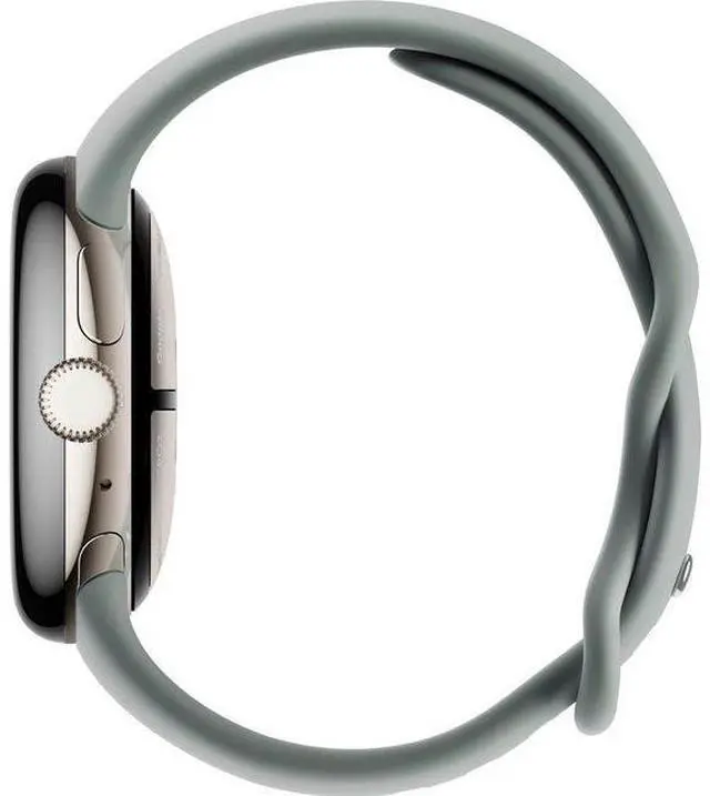 Alt view image 3 of 5 - Google  Pixel Watch 2 - 32GB - Champagne Gold-Aluminum-Active Band-Hazel - Bluetooth + LTE - 1.2 inch - Champagne Gold - Aluminum - Hazel - Active Band - Fluoroelastomer - Premium