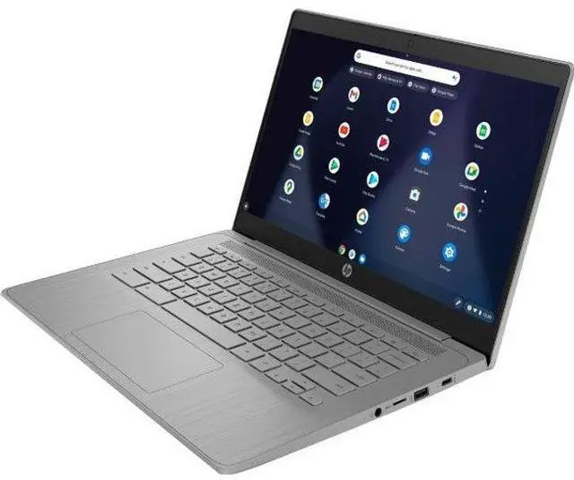 Alt view image 3 of 4 - HP 14a-ne0013dx Chromebook 14" - Intel Celeron N4120 1.1GHz - 64GB - Gray - 4GB RAM - Excellent (Grade A)