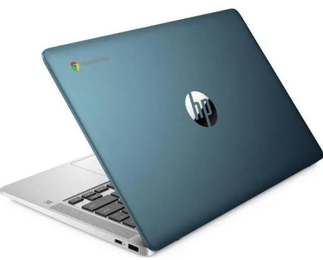 Alt view image 4 of 5 - HP Chromebook 14a-na0072tg Laptop 14" - Intel Pentium Silver N5030 1.1GHz - 64GB - Forest Teal - 4GB RAM - 14 Inch - Excellent (Grade A)