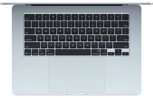 Alt view image 2 of 4 - Apple MacBook Air (2025) 15.3-inch - Apple M4 Chip: 10-Core CPU/10-Core GPU - 256GB - Sky Blue - 16GB RAM - 15.3 Inch - Excellent (Grade A)