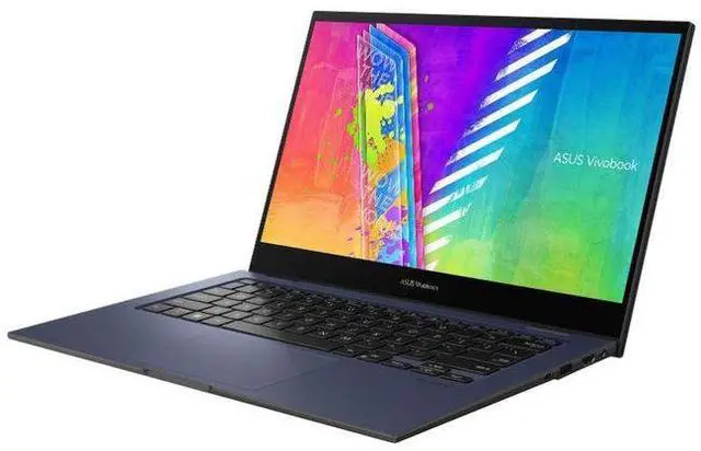 Alt view image 3 of 6 - Asus Vivobook Go Flip TP1400 Laptop 14" - Intel Pentium Silver N6000 1.1GHz - 128GB - Quiet Blue - 8GB RAM - 14 Inch - Excellent (Grade A)