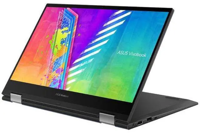 Alt view image 5 of 6 - Asus Vivobook Go Flip TP1400 Laptop 14" - Intel Pentium Silver N6000 1.1GHz - 128GB - Quiet Blue - 8GB RAM - 14 Inch - Excellent (Grade A)
