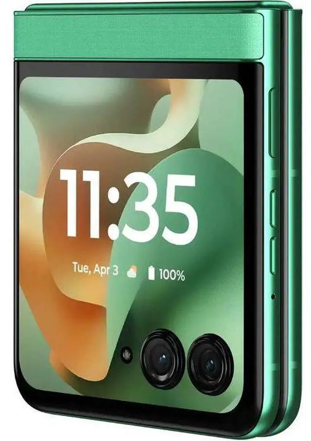 Alt view image 5 of 6 - Motorola  Razr (2025) - 256GB - Pantone Spring Bud - Fully Unlocked - Excellent (Grade A)