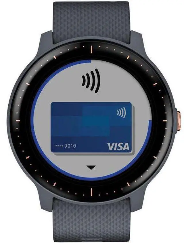 Alt view image 2 of 5 - Garmin  Vivoactive 3 Music Smartwatch - Granite Blue - Polymer - Granite Blue - Silicone - Silicone Band - Acceptable (Grade C)