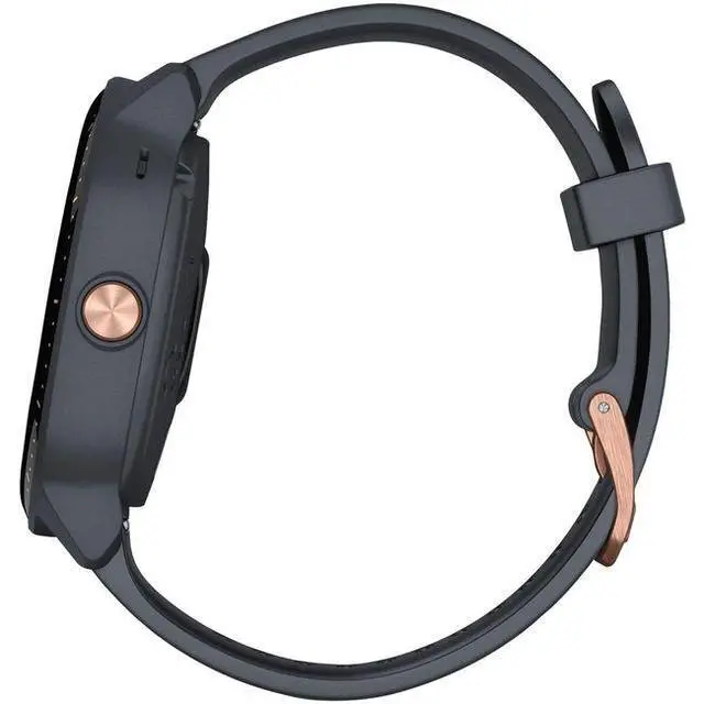 Alt view image 4 of 5 - Garmin  Vivoactive 3 Music Smartwatch - Granite Blue - Polymer - Granite Blue - Silicone - Silicone Band - Acceptable (Grade C)