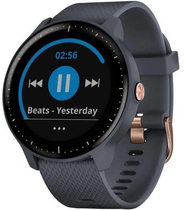 Main image of Garmin  Vivoactive 3 Music Smartwatch - Granite Blue - Polymer - Granite Blue - Silicone - Silicone Band - Acceptable (Grade C)