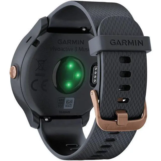 Alt view image 5 of 5 - Garmin  Vivoactive 3 Music Smartwatch - Granite Blue - Polymer - Granite Blue - Silicone - Silicone Band - Acceptable (Grade C)