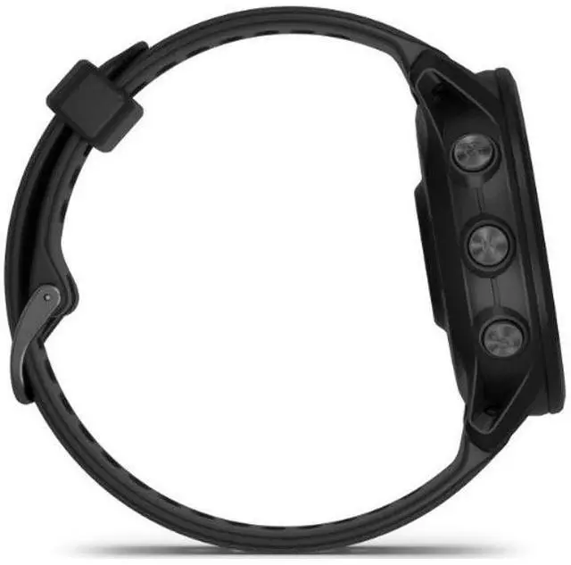Alt view image 4 of 4 - Garmin  Forerunner 955 Solar Smartwatch - 33mm - Black - Fiber-reinforced Polymer - Black - Silicone Strap - Excellent (Grade A)