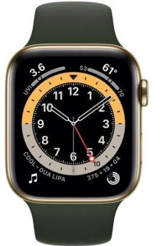 Main image of Apple  Watch Series 6 - 32GB - GPS - 40mm - Gold - Aluminum - Cyprus Green - Sport Band - Rubber - Good (Grade B)