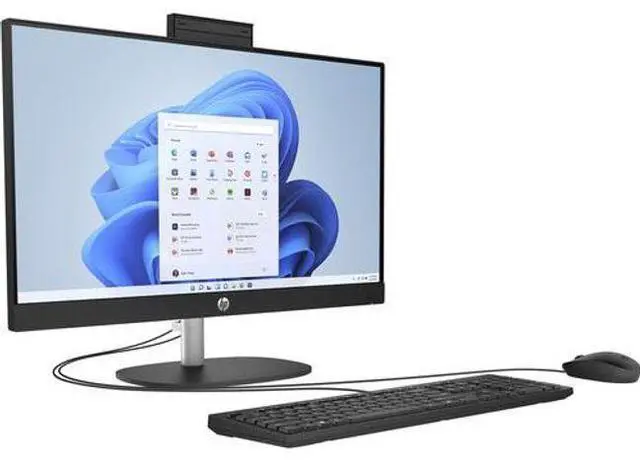 Alt view image 2 of 3 - HP  24-cr0030 All-in-One Desktop Computer 23.8" - Intel Core i3-N300 3.8GHz - 256GB - Black - 8GB RAM - 23.8 Inch - Excellent (Grade A)