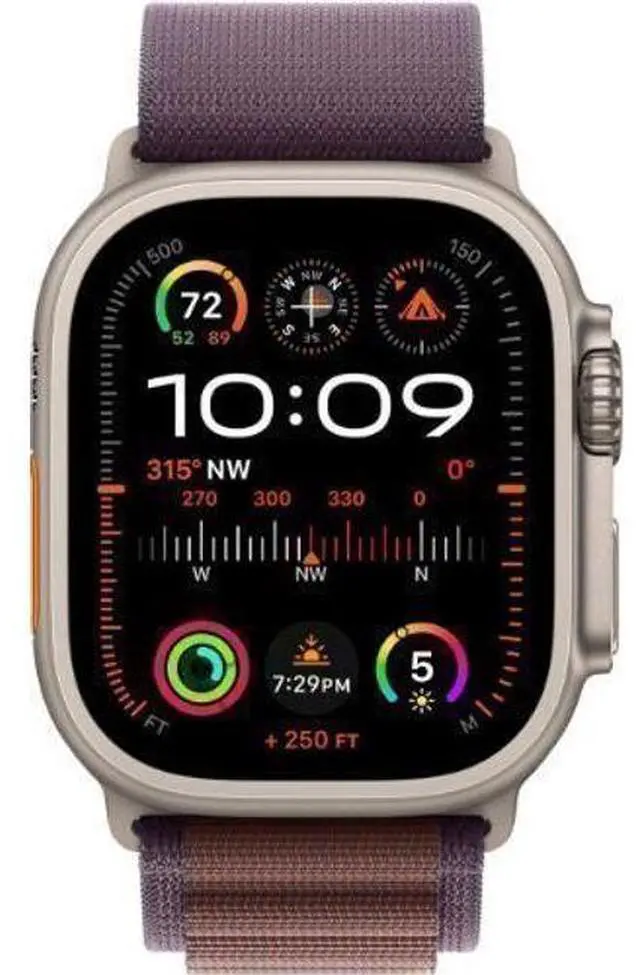 Main image of Apple  Watch Ultra 2 - 64GB - Cellular + GPS - 49mm - Titanium - Titanium - Indigo - Alpine Loop Band - S/M Size - Rubber - Excellent (Grade A)