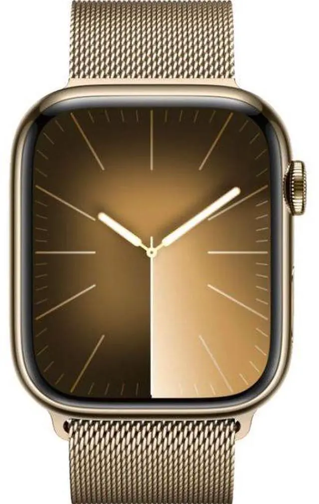 Main image of Apple  Watch Series 9 - 64GB - Cellular + GPS - 41mm - Gold - Stainless Steel - Gold - Milanese Loop Band - One Size - Stainless Steel - Premium