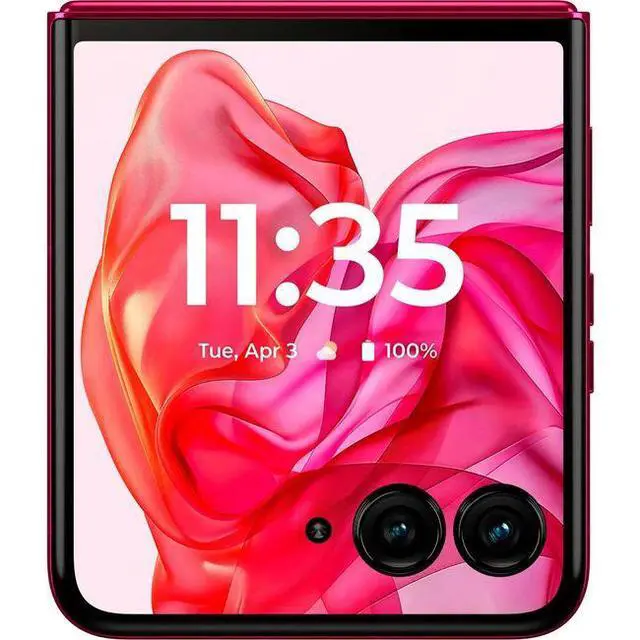 Alt view image 6 of 6 - Motorola  Razr+ (2024) (5G) - 256GB - Hot Pink - Fully Unlocked - Good (Grade B)