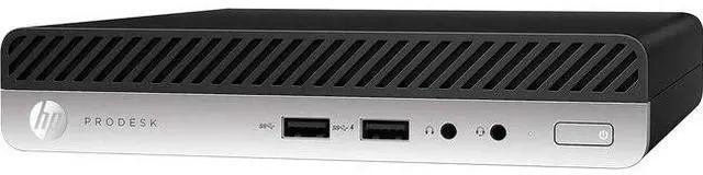 Alt view image 3 of 4 - HP  ProDesk 405 G4 Desktop Mini PC  - AMD Ryzen 5 PRO 2400GE 3.2GHz - 500GB - Black/Silver - 8GB RAM - Excellent (Grade A)