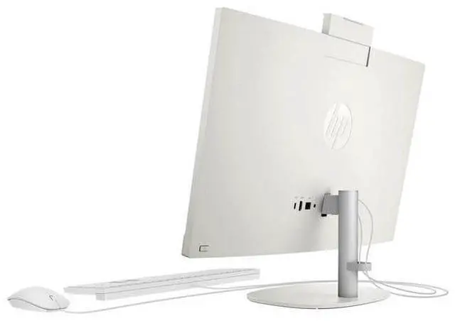 Alt view image 4 of 4 - HP  All-in-One 24-cr0036 Desktop PC 24" - AMD Ryzen 5 7520U 2.8GHz - 256GB - White - 8GB RAM - 23.8 Inch - Excellent (Grade A)