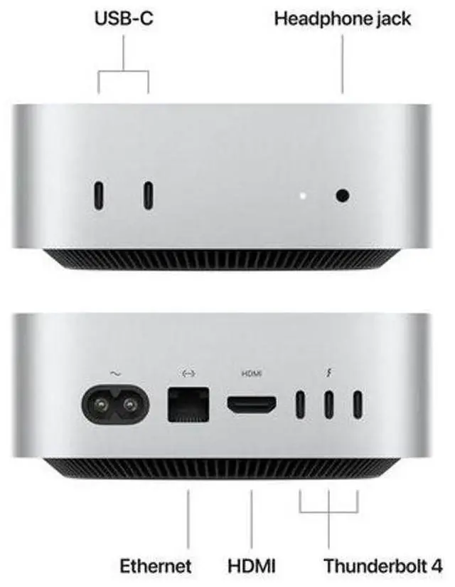 Alt view image 2 of 2 - Apple  Mac mini (Late 2024)   - Apple M4 Pro 12-core CPU/16-core GPU - 8TB - Silver - 64GB RAM - Excellent (Grade A)