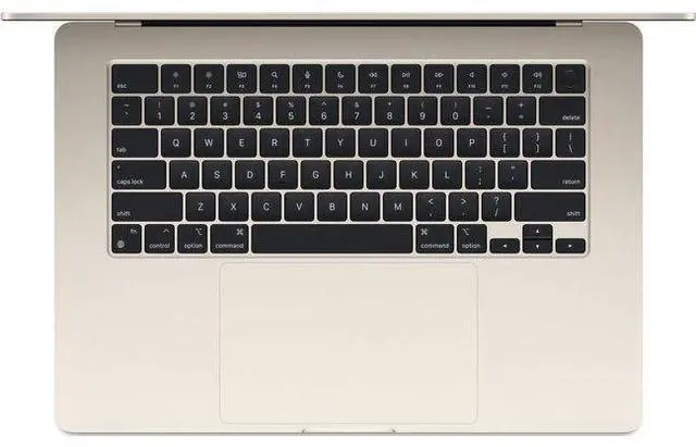 Alt view image 2 of 5 - Apple MacBook Air (2024) 15.3-inch - Apple M3 Chip: 8-Core CPU/10-Core GPU - 256GB - Starlight - 16GB RAM - Excellent (Grade A)