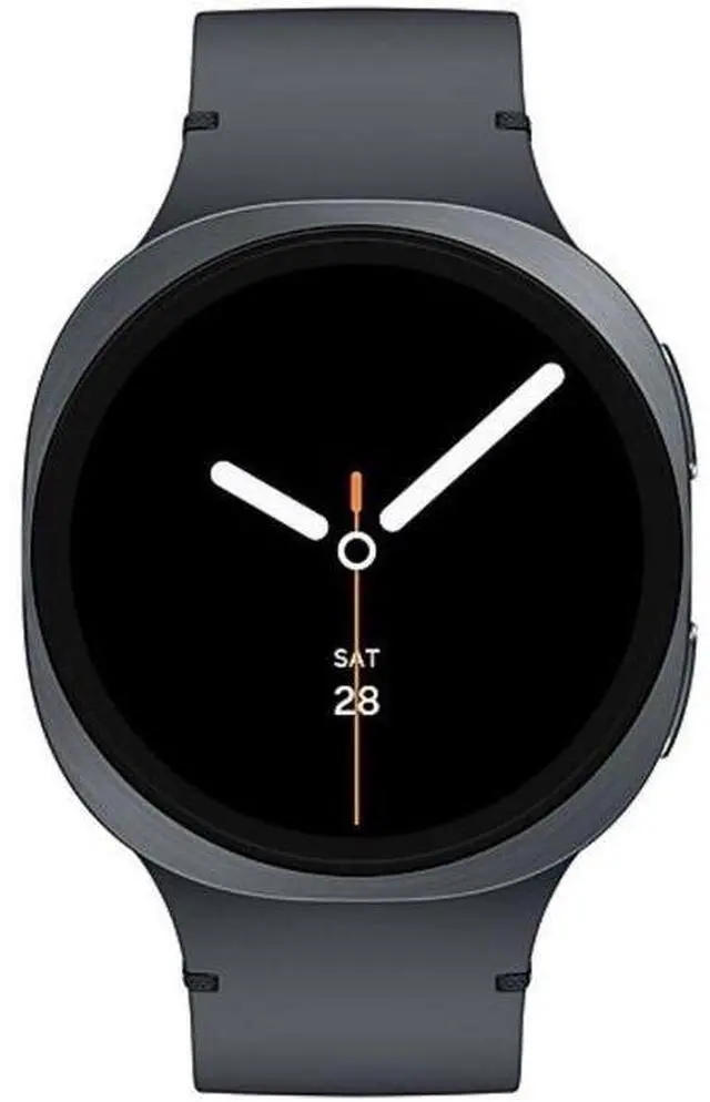 Main image of Samsung Galaxy Watch8 - 32GB - Bluetooth - 44mm - Graphite - Aluminum - Graphite - Sport Band - Small/Medium Size - Nitril + Nylon + Rubber - Good (Grade B)