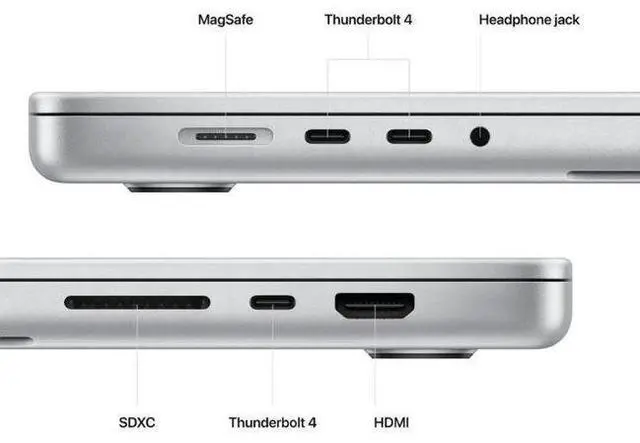 Alt view image 3 of 7 - Apple MacBook Pro (2023) 14-inch - Apple M3 Max chip: 14core CPU/30Core GPU - 1TB - Silver - 36GB RAM - 3 Thunderbolts 4 ports - Premium