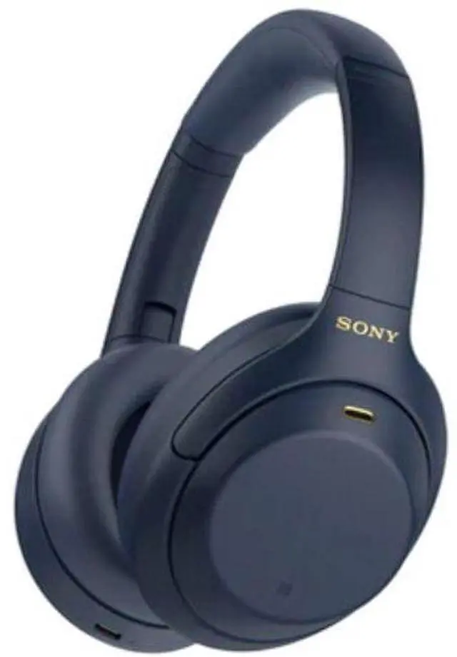 Alt view image 2 of 4 - Sony  WH-1000XM4 Wireless Noise Cancelling Headphones - Midnight Blue - Premium