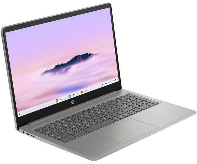 Alt view image 2 of 5 - HP Chromebook Plus 15at-nb000 Laptop 15.6" - Intel Core i3-N305 1.8GHz - 128GB - Mineral Silver - 8GB RAM - 15.6 Inch - Excellent (Grade A)