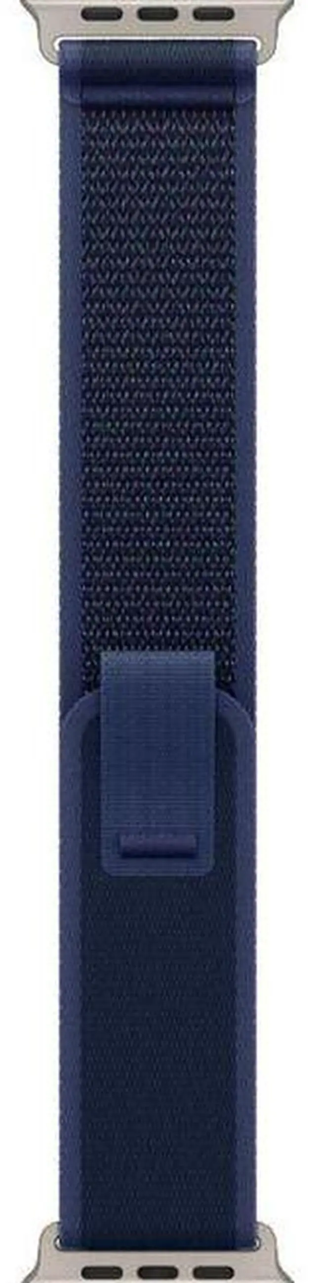 Alt view image 3 of 3 - Apple  Watch Ultra 2 - 64GB - Cellular + GPS - 49mm - Titanium - Titanium - Blue - Trail Loop Band - One Size - Textile - Premium