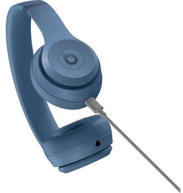 Alt view image 6 of 6 - Beats by Dre  Solo 4 Bluetooth Wireless On-Ear Headphones - Slate Blue - Premium