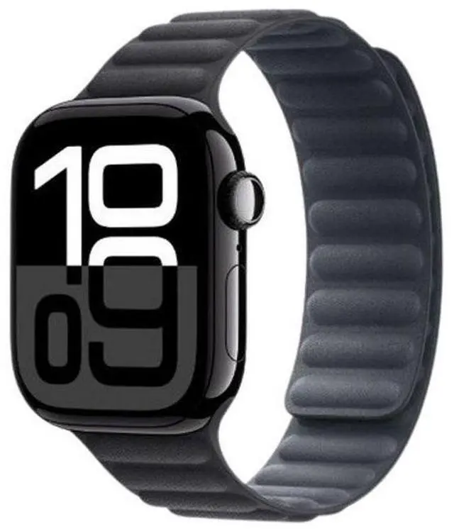 Main image of Apple  Watch Series 10 - 64GB - Cellular + GPS - 46mm - Jet Black - Aluminum - Black - Magnetic Link Band - One Size - Rubber - Excellent (Grade A)