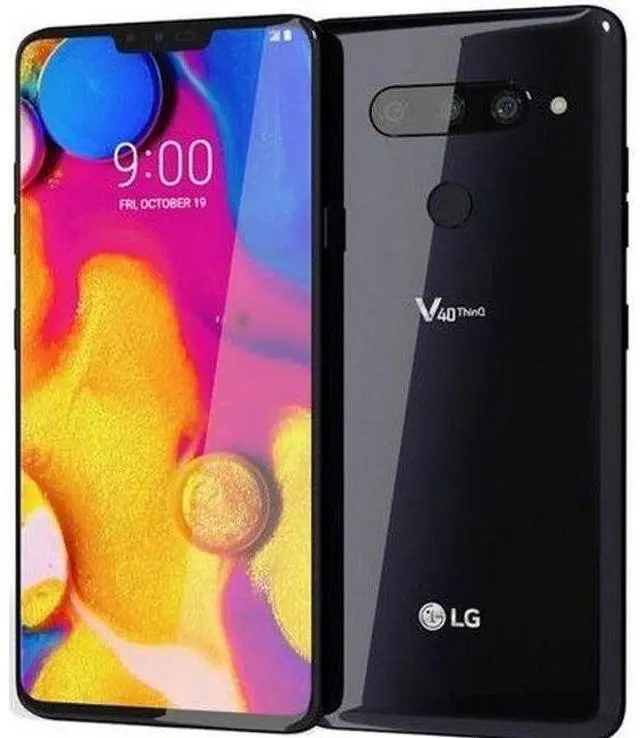 Main image of LG  V40 ThinQ - 64GB - New Aurora Black - Single Sim - AT&T Locked - Premium