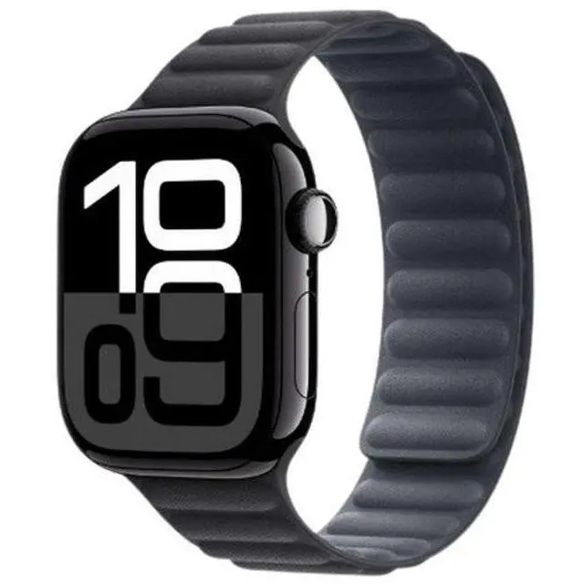 Main image of Apple  Watch Series 10 - 64GB - Cellular + GPS - 46mm - Jet Black - Aluminum - Black - Magnetic Link Band - One Size - Rubber - Good (Grade B)