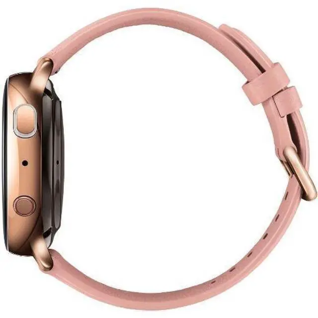 Alt view image 4 of 5 - Samsung  Galaxy Watch Active2 - 4GB - Gold-Stainless Steel-Leather Strap-Pink - Bluetooth + LTE - 40mm - Gold - Stainless Steel - Pink - Leather Strap - Leather - Good (Grade B)