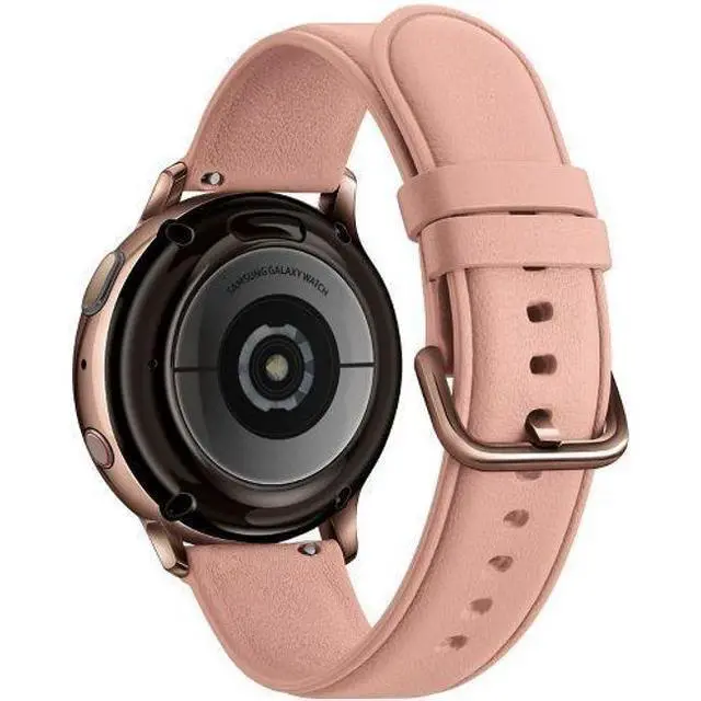 Alt view image 5 of 5 - Samsung  Galaxy Watch Active2 - 4GB - Gold-Stainless Steel-Leather Strap-Pink - Bluetooth + LTE - 40mm - Gold - Stainless Steel - Pink - Leather Strap - Leather - Good (Grade B)