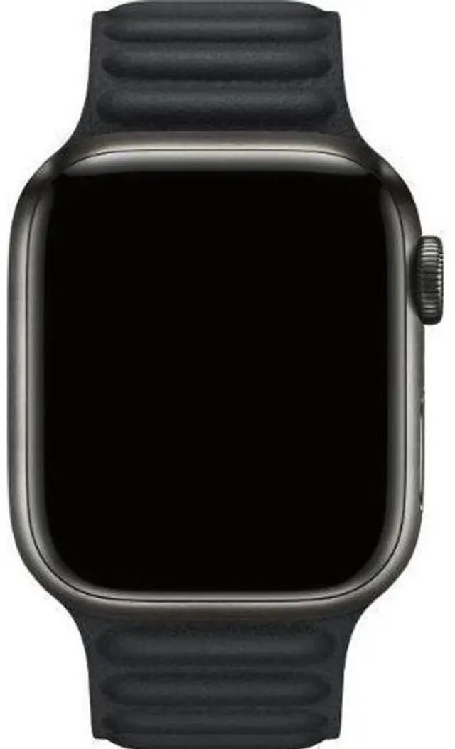 Main image of Apple  Watch Series 7 - 32GB - GPS - 45mm - Midnight - Aluminum - Midnight - Leather Link Band - Leather - Excellent (Grade A)